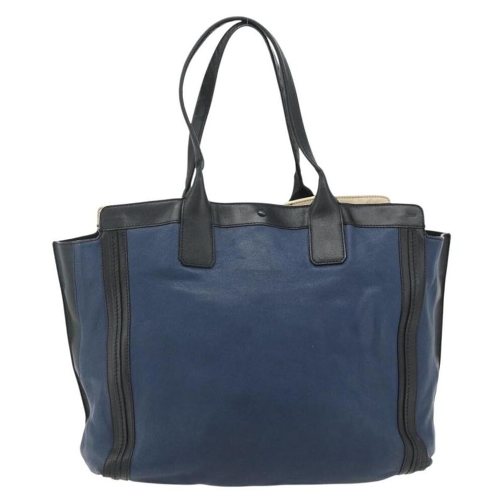 Chloe Alice Leather Navy Leather Tote Bag Bag